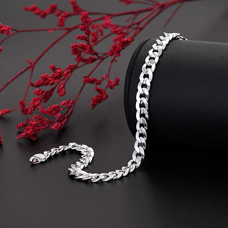 Strange S925 Silver Bracelets Men's-5
