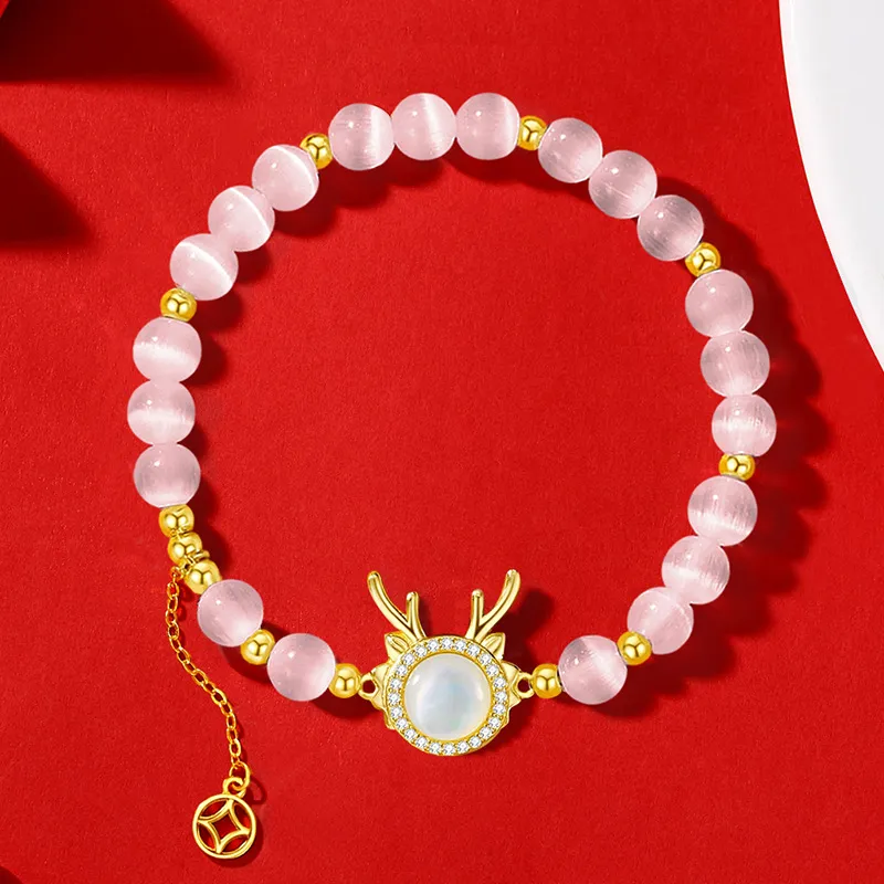 Strange Cat's Eye Stone Bracelets Unisex-2