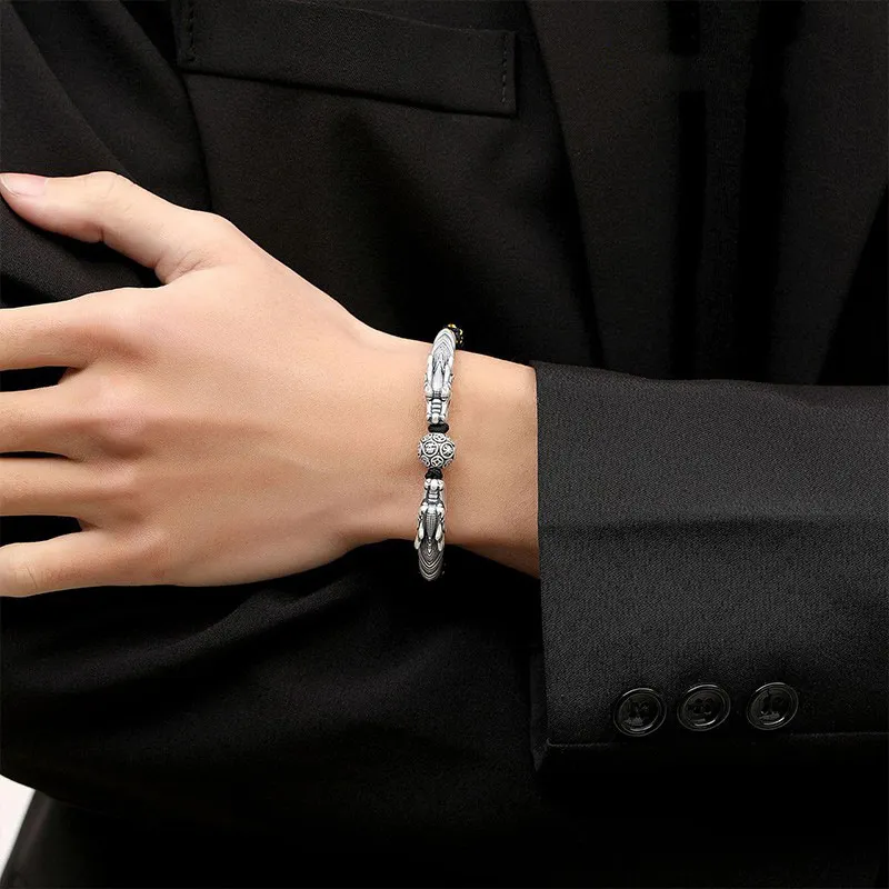Strange 999 Fine Silver Bracelets Men's-4