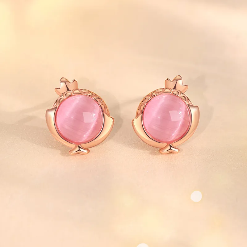Strange S925 Silver Stud Earrings Women's-1