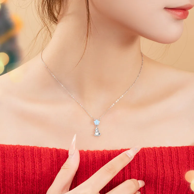 Strange S925 Silver Necklaces Women's-6