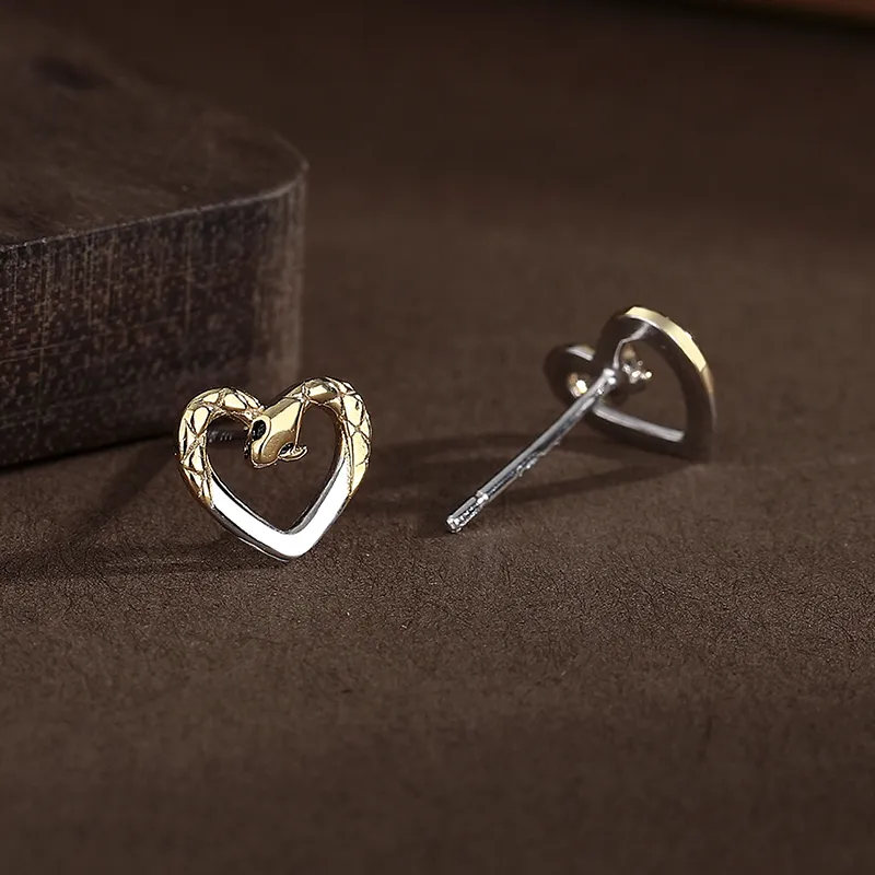 Strange 999 Fine Silver Stud Earrings Women's-3