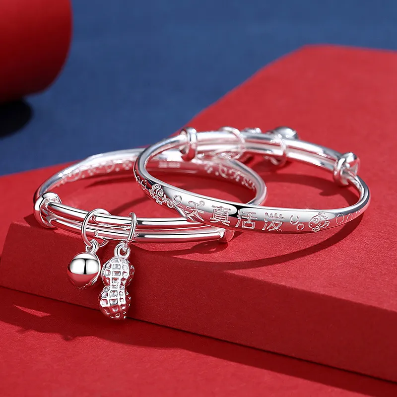 Strange 999 Fine Silver Bangles Kids'-1