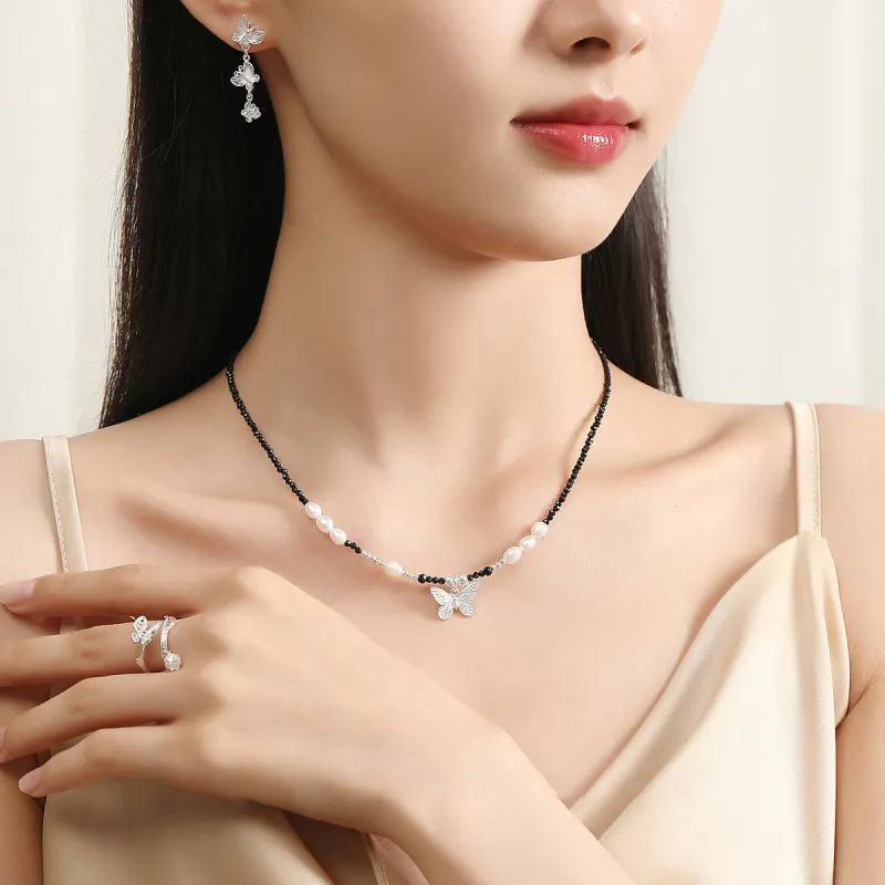 Strange S925 Silver Necklaces Women's-4