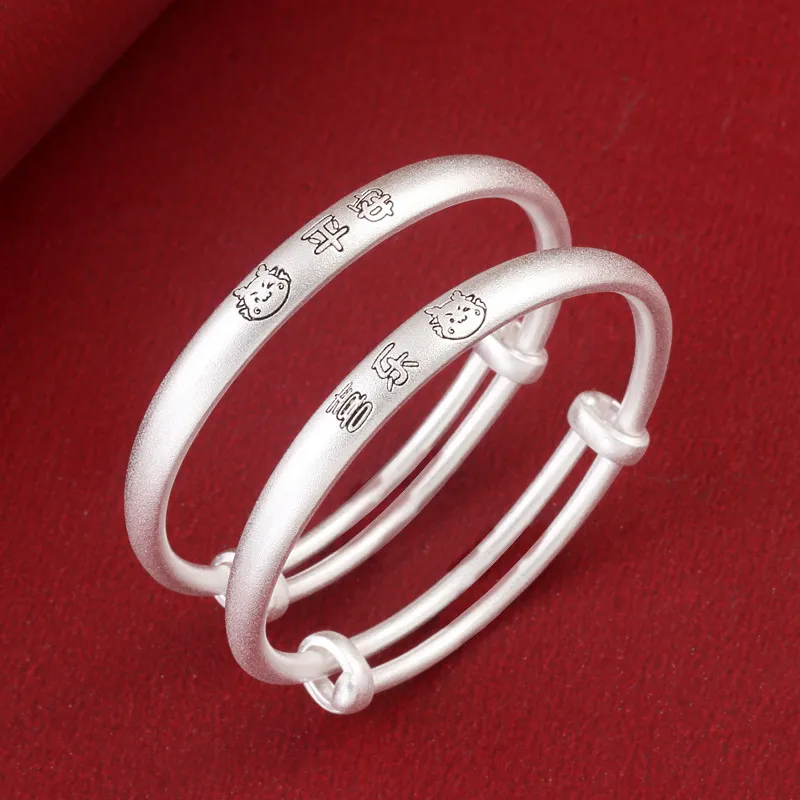 Strange 999 Fine Silver Bangles Kids'-5