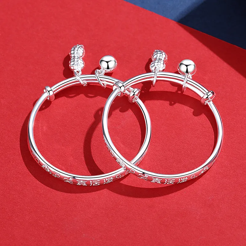 Strange 999 Fine Silver Bangles Kids'-2