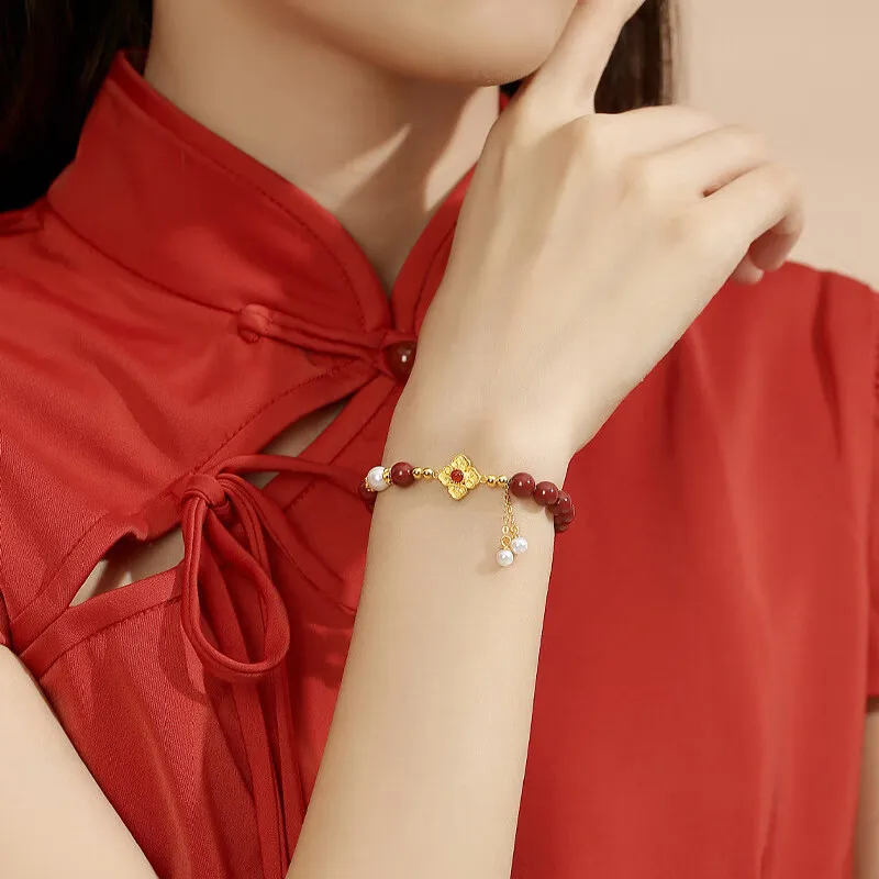 Strange Cinnabar Bracelets Women's-4