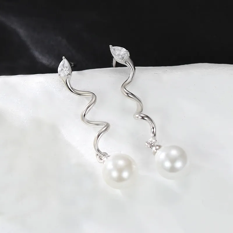 Strange S925 Silver Earrings Women's-1