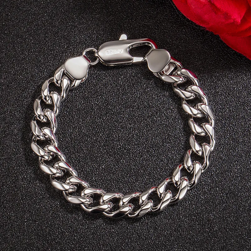 Strange S925 Silver Bracelets Men's-3