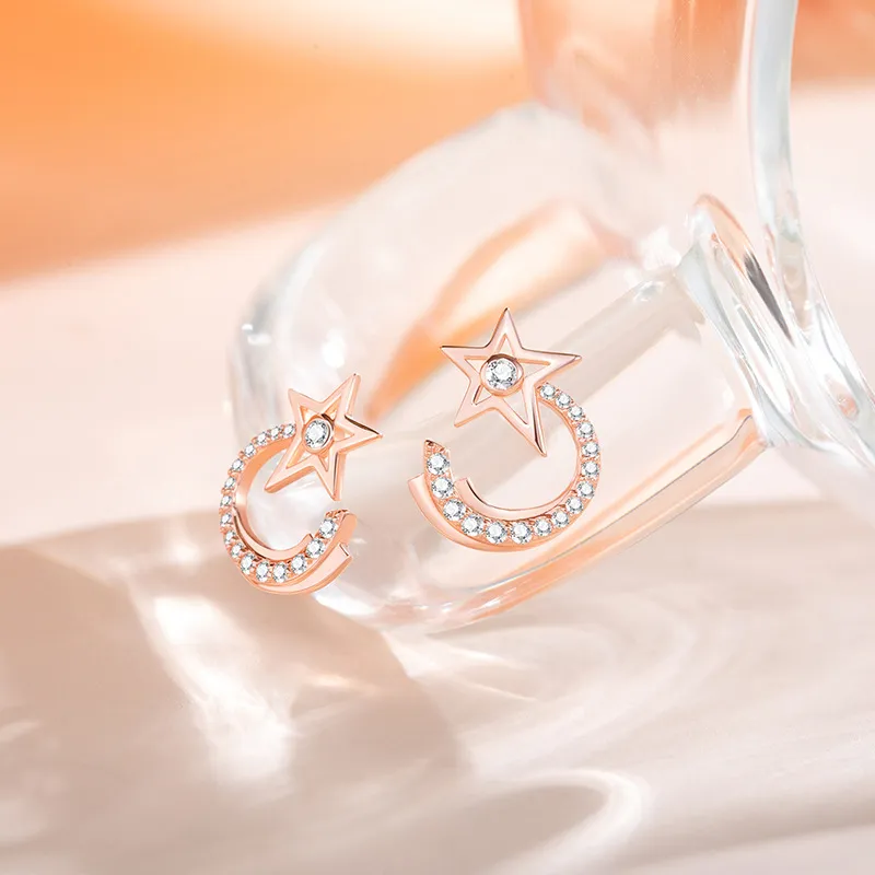 Strange S925 Silver Stud Earrings Women's-4