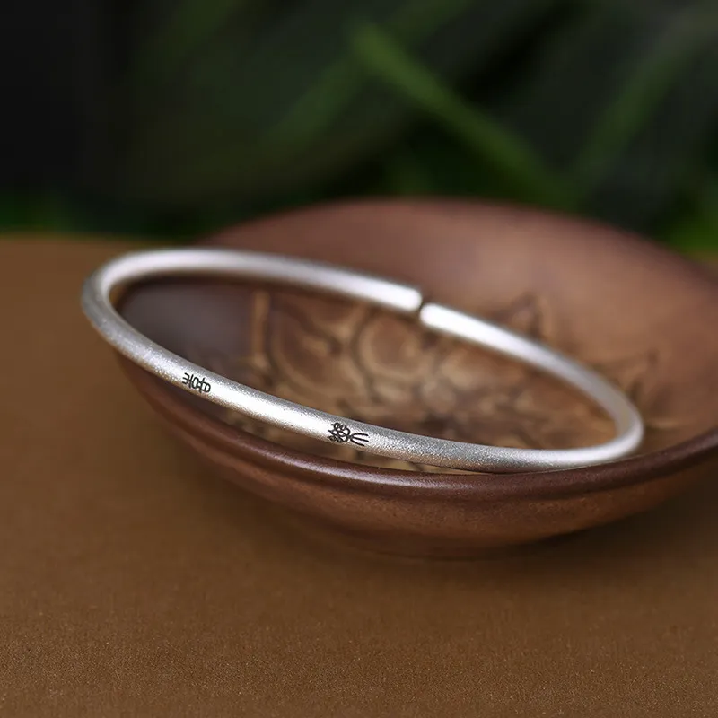 Strange 999 Fine Silver Bangles Women's-1