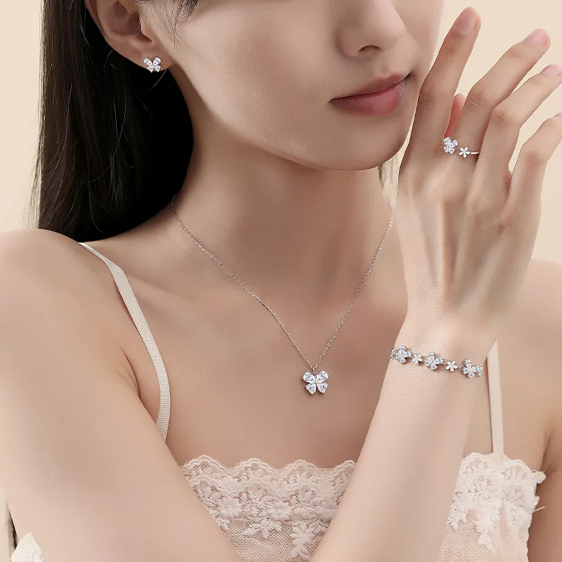 Strange S925 Silver Stud Earrings Women's-4