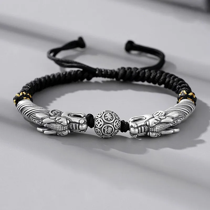 Strange 999 Fine Silver Bracelets Men's-2