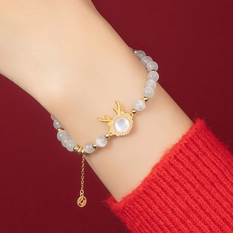 Strange Cat's Eye Stone Bracelets Unisex-4