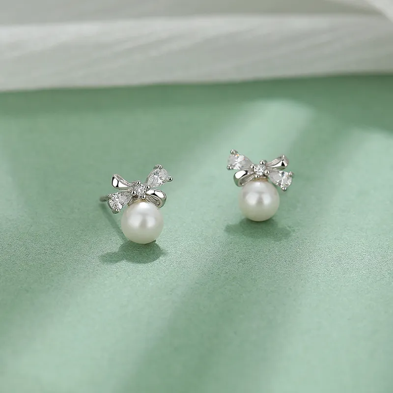 Strange 999 Fine Silver Stud Earrings Women's-3