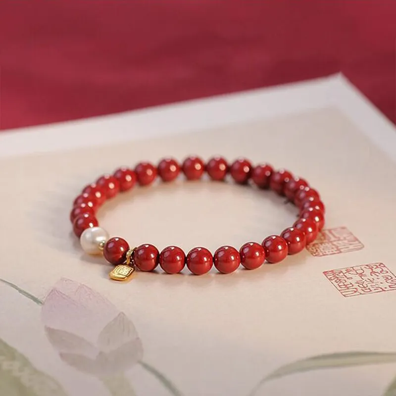 Strange Reconstructed Cinnabar Bracelets Women's-7