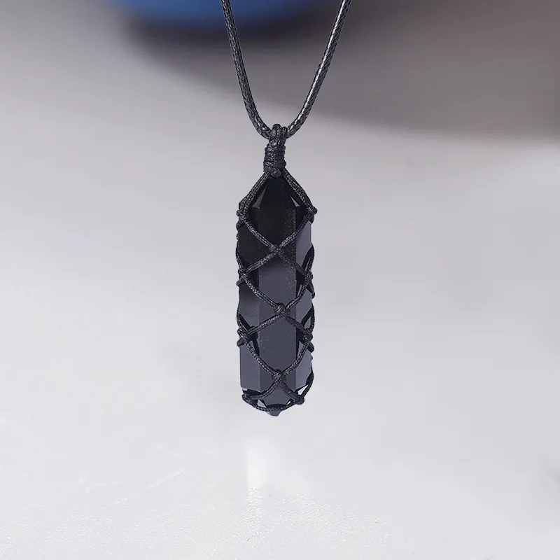 Strange Obsidian Necklaces Unisex-4