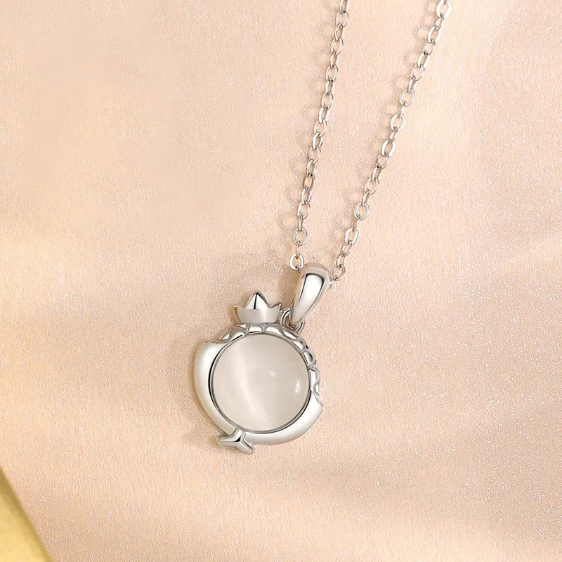 Strange S925 Silver Necklaces Women's-6