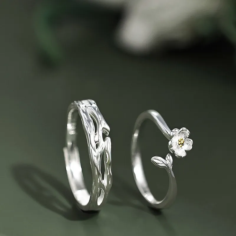 Strange S999 Fine Silver Rings Unisex-5