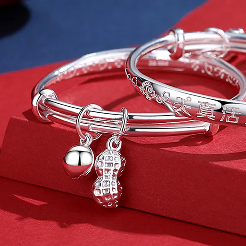Strange 999 Fine Silver Bangles Kids'-3