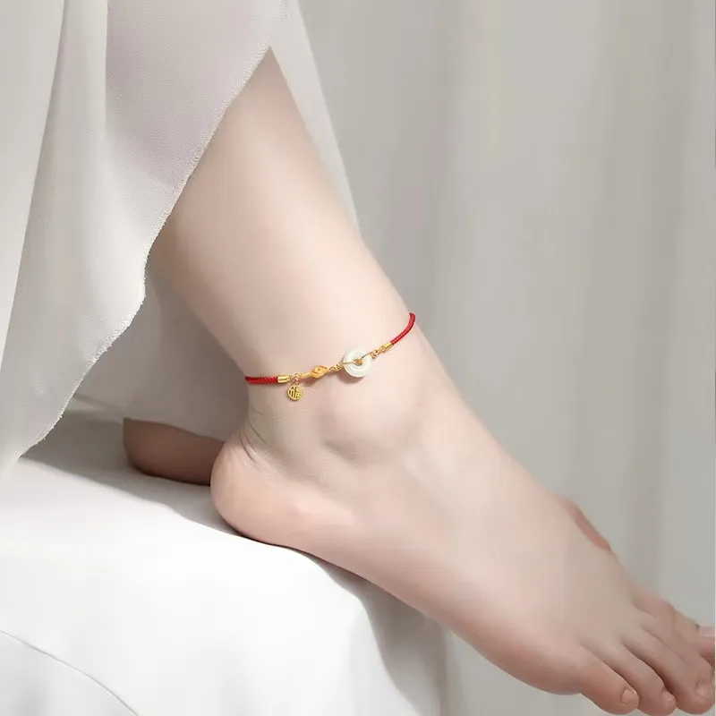 Strange S925 Silver Anklets Women's-1