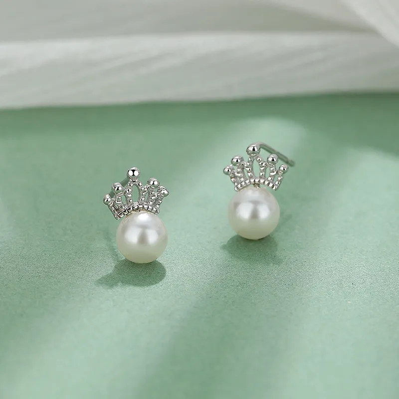 Strange 999 Fine Silver Stud Earrings Women's-3
