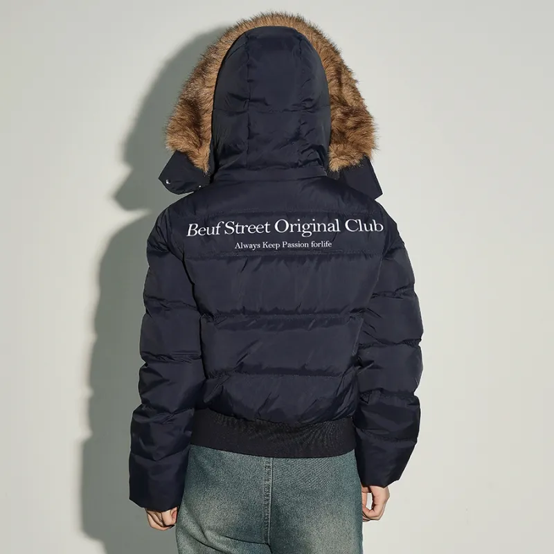 BEUF Puffer Jacket Women's Navy Blue-2