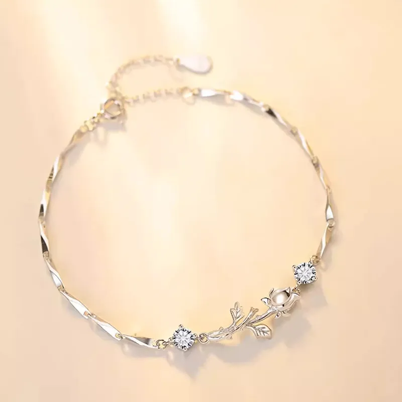 DONGFANGJIE S925 Silver Bracelets Women's Gift Material Girlfriend-2