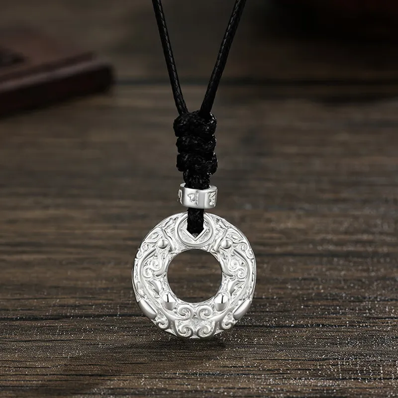 DONGFANGJIE 999 Fine Silver Sterling Silver Necklace Men's-2
