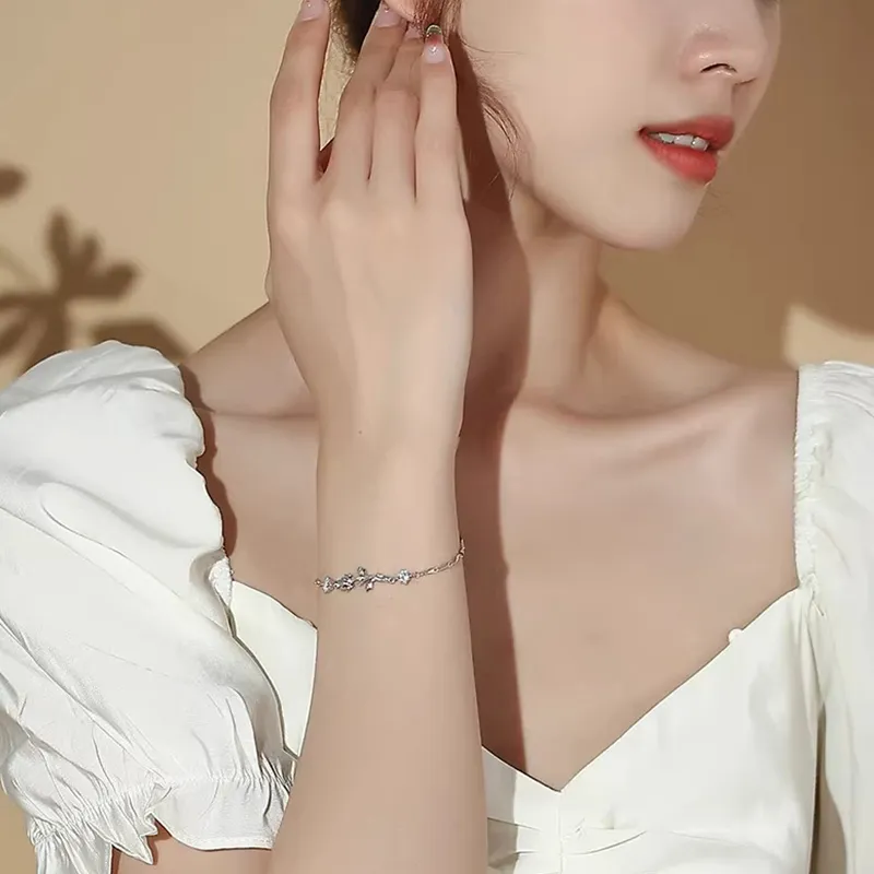 DONGFANGJIE S925 Silver Bracelets Women's Gift Material Girlfriend-4