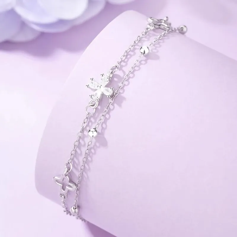 DONGFANGJIE S925 Silver Bracelets Women's Gift Box Set-2