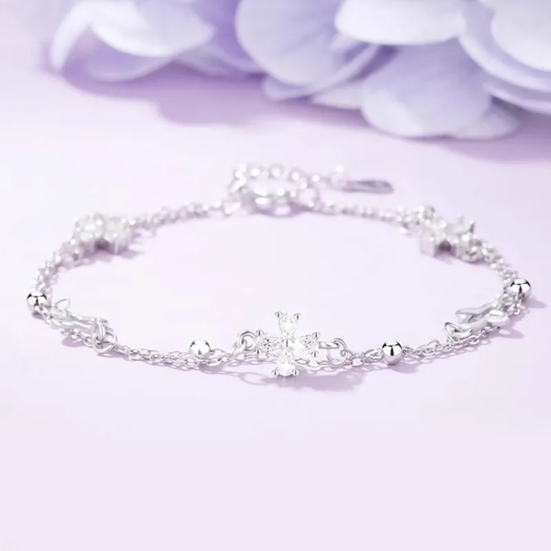 DONGFANGJIE S925 Silver Bracelets Women's Gift Box Set-3