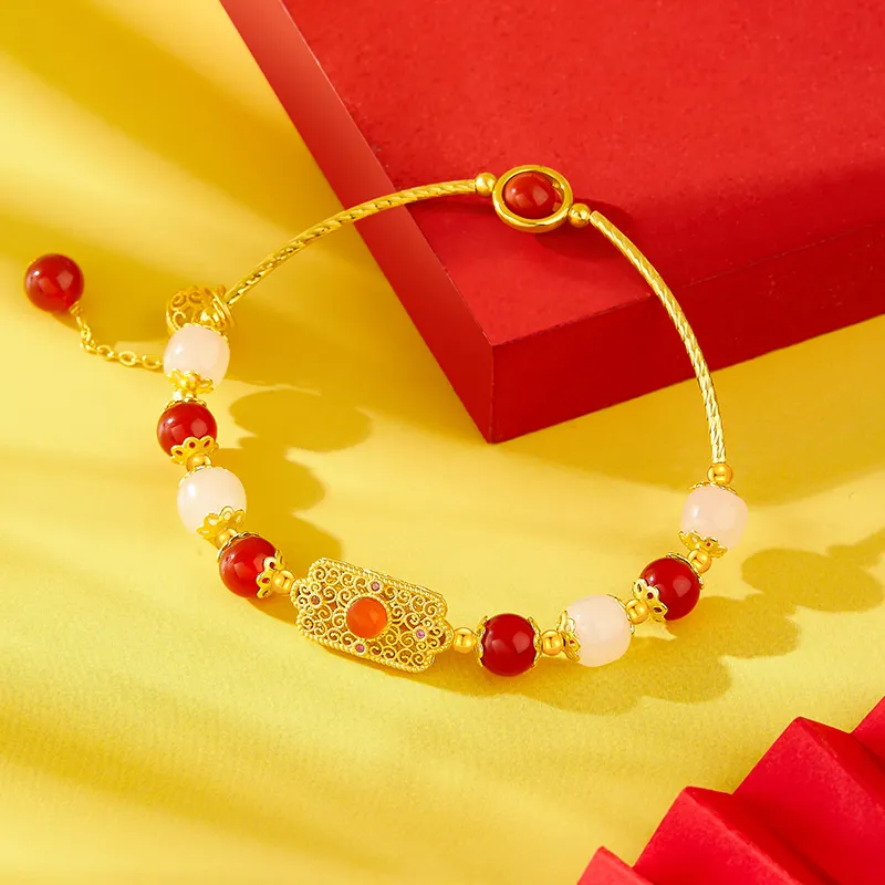 DONGFANGJIE Hetian Jade Bracelets Pale Greenish White Jade Women's-2