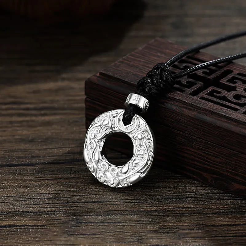 DONGFANGJIE 999 Fine Silver Sterling Silver Necklace Men's-3