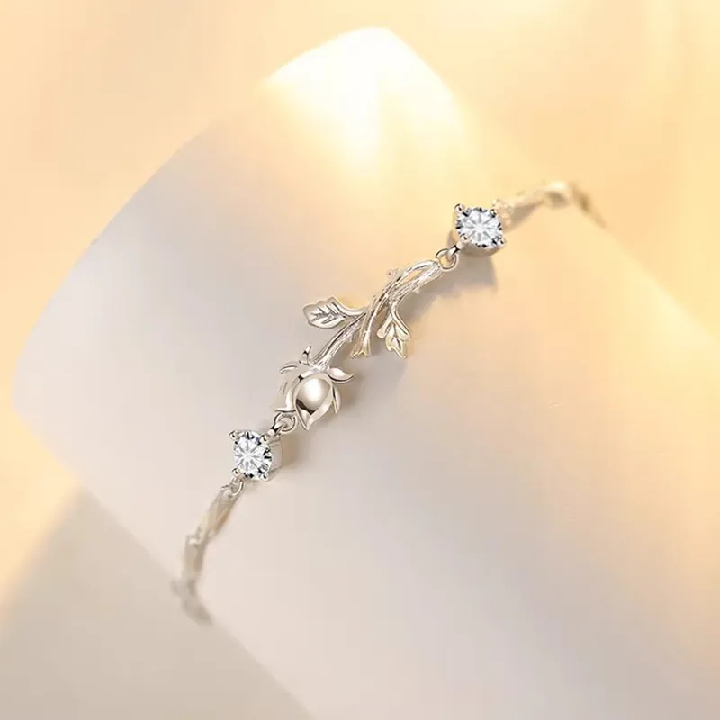DONGFANGJIE S925 Silver Bracelets Women's Gift Material Girlfriend-3