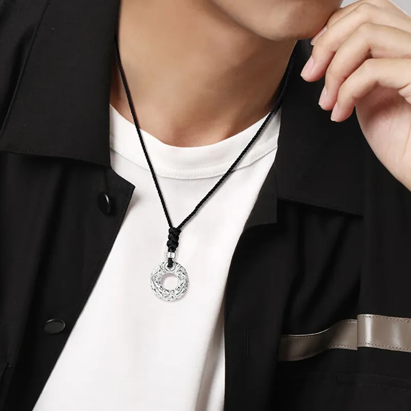 DONGFANGJIE 999 Fine Silver Sterling Silver Necklace Men's-6