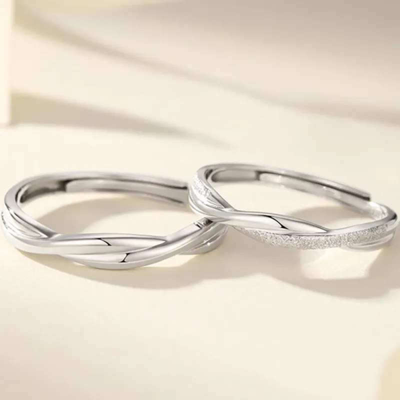 DONGFANGJIE 999 Fine Silver Sterling Silver Ring Unisex Gift Box Set-3