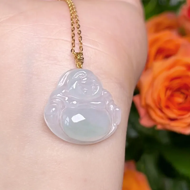 Linguanying Bean Type Jadeite Pendants Unisex-2