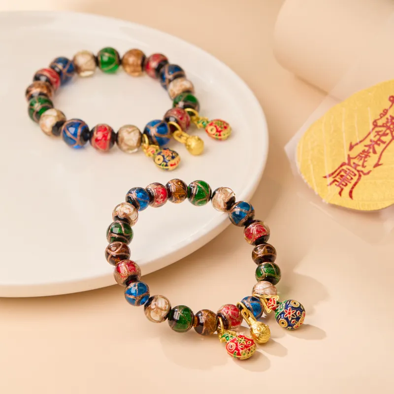 Linguanying Colored Glaze Jade Bracelets Unisex-3