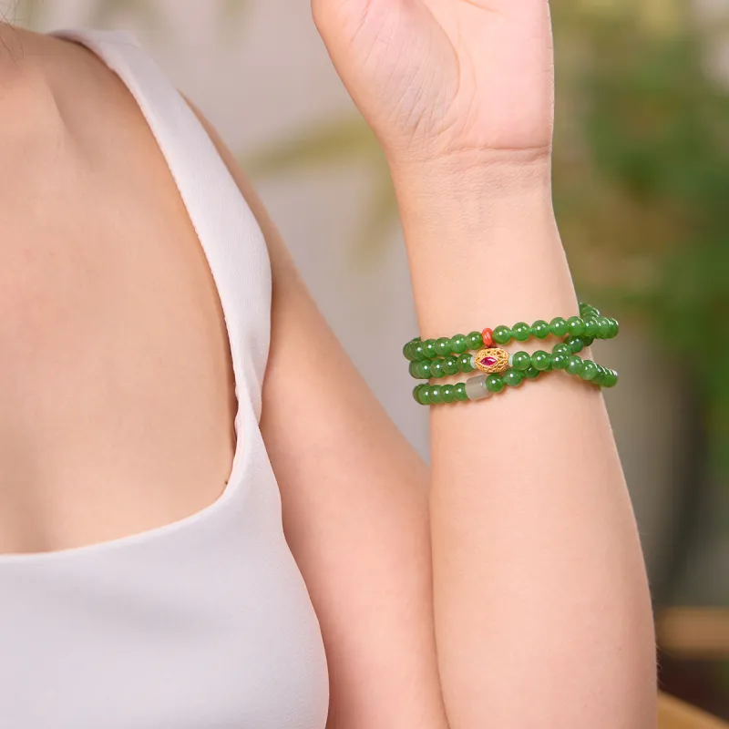 Linguanying Hetian Jade Hetian Jade Bracelets Women's Jasper-4