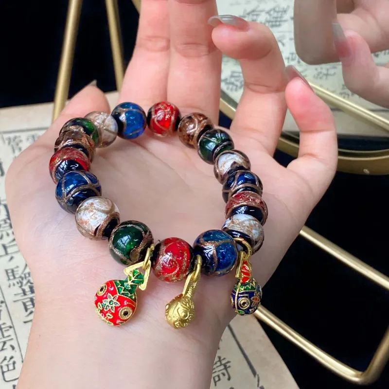 Linguanying Colored Glaze Jade Bracelets Unisex-30