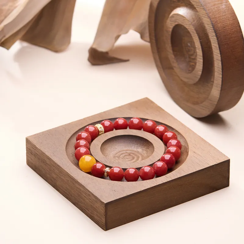 Linguanying South Red Amber Fine Jade Bracelets Women's-1