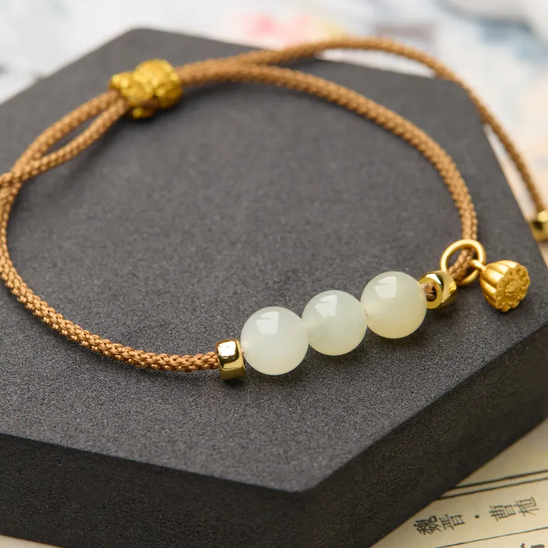 Linguanying Hetian Jade Hetian Jade Bracelets Women's White Jade-1