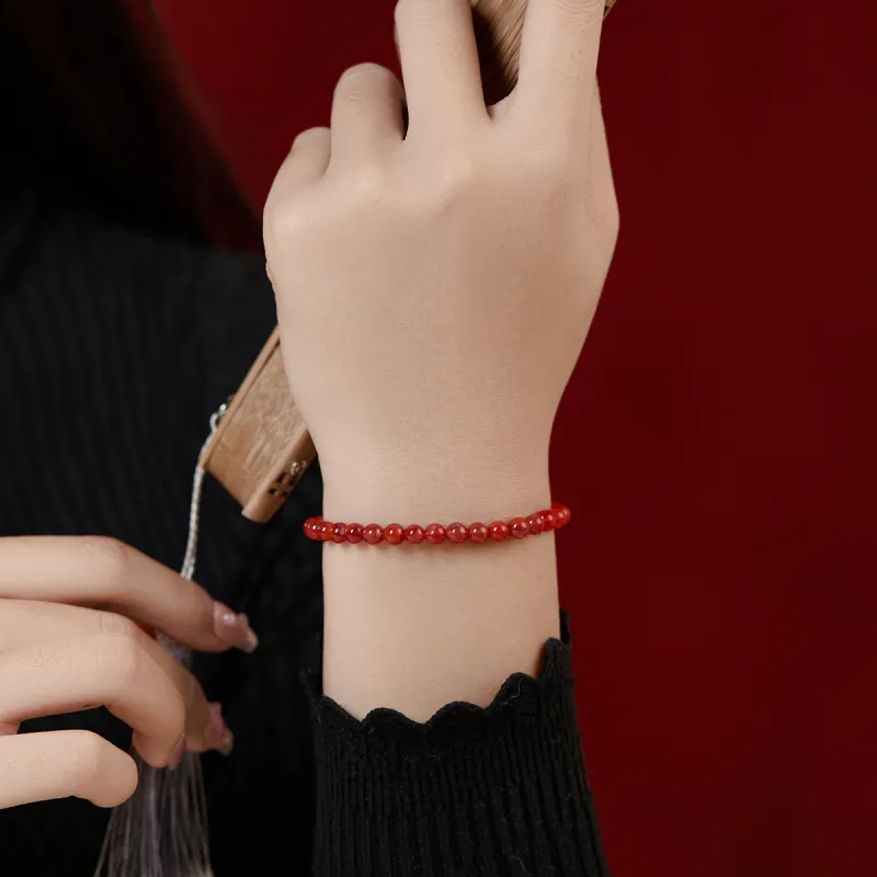 Linguanying Southern Red Agate Jade Bracelets Women's-1