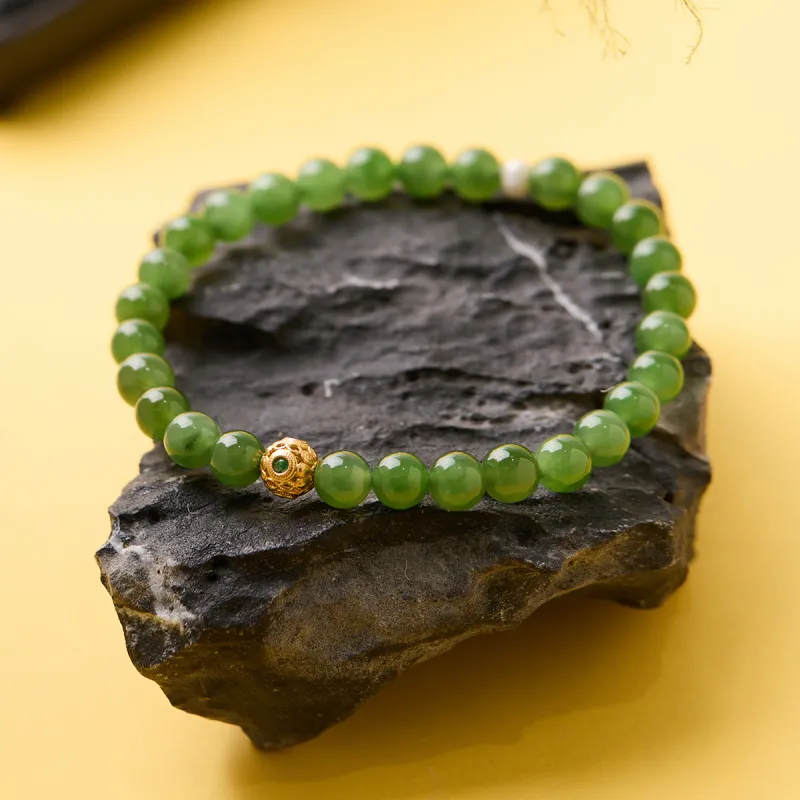 Linguanying Hetian Jade Bracelets Women's Jasper-7