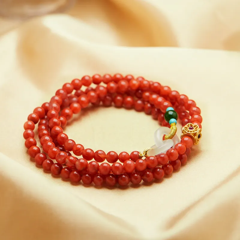 Linguanying Southern Red Agate Necklaces Women's-8