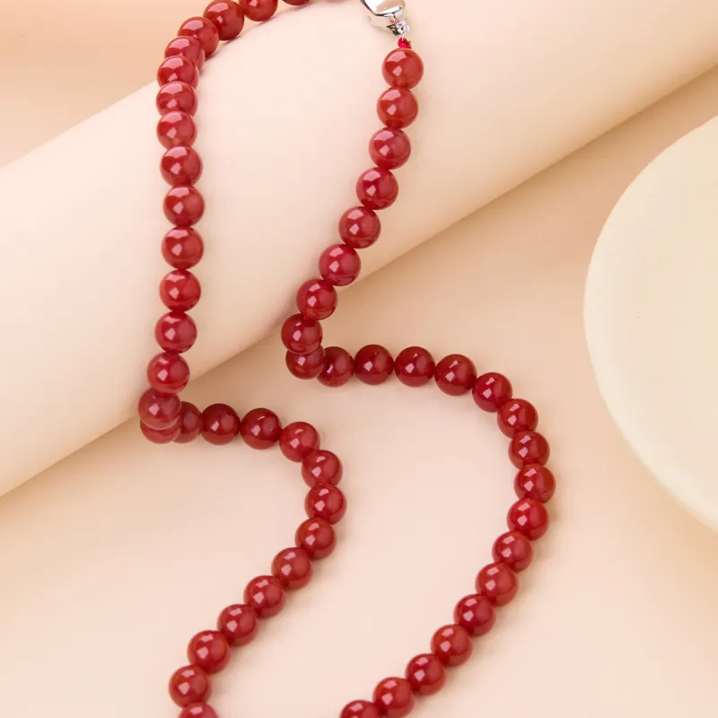 Linguanying Southern Red Agate Necklaces Women's-3
