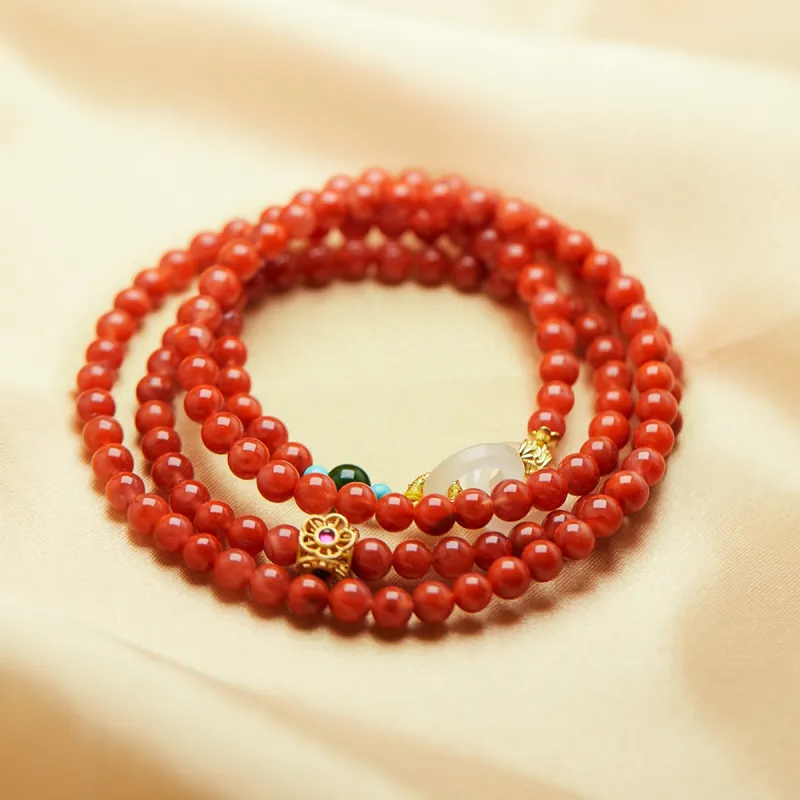 Linguanying Southern Red Agate Necklaces Women's-10