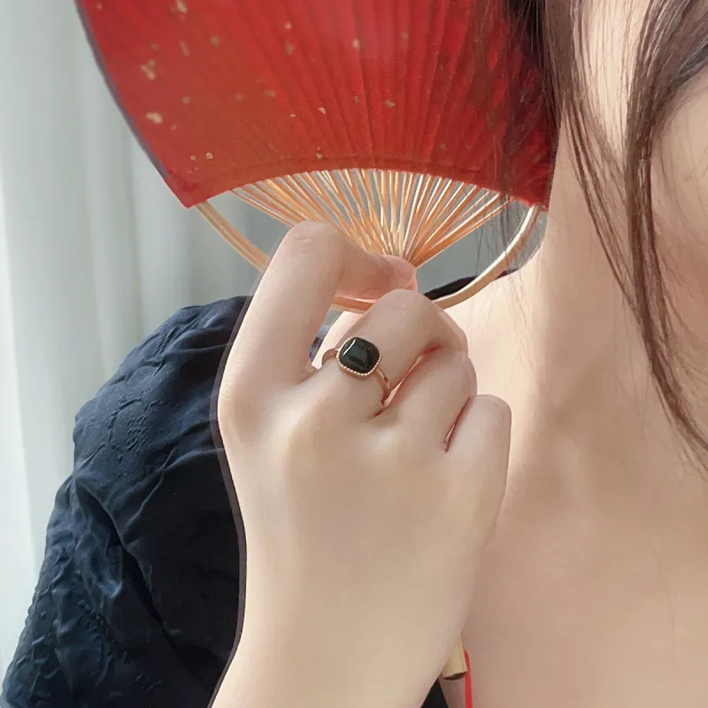 Linguanying Rings Green Jade Women's-3