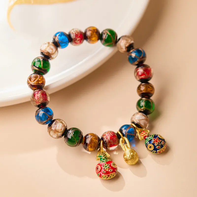 Linguanying Colored Glaze Jade Bracelets Unisex-16